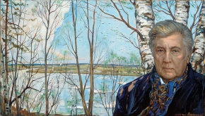 Глазунов Илья Сергеевич (1930-2017) , Автопортрет , Илья Глазунов , 1999 год  , холст, масло , 114 × 198 см