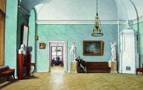Толстой Фёдор Петрович (1783-1873) , В комнатах , холст, масло