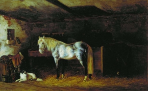 Сверчков Николай Егорович (1817-1898) , В конюшне , Приморская государственная картинная галерея , 1873 год  , холст, масло