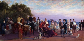Савицкий Константин Аполлонович (1844-1905) , На стрелке , Государственная Третьяковская галерея , 1870-е год  , холст, масло