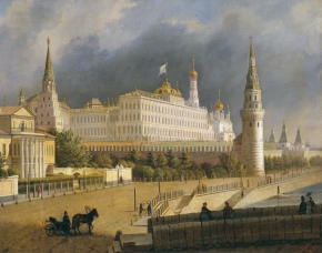 Шухвостов Степан Михайлович (1821-1908) , Вид Кремлевского дворца , холст, масло