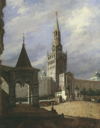 Шухвостов Степан Михайлович (1821-1908) , Вид на Красную площадь , 1855 год  , холст, масло