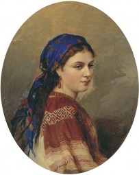 Рачков Николай Ефимович (1825-1895) , Женский портрет , Сумский художественный музей , 1870 год  , холст, масло , 73 х 64 см