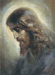 Кошелев Николай Андреевич (1840-1918) , Голова Христа , холст, масло