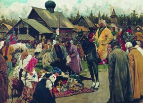 Иванов Сергей Васильевич (1864-1910) , Баскаки , 1908 год  , картон, масло , 60 х 82 см
