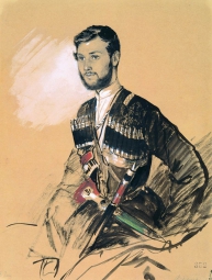 Гагарин Григорий Григорьевич (1810-1893) , Казак Федюшкин , Государственный Русский музей , 1842 год  , бумага, акварель