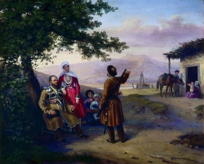 Гагарин Григорий Григорьевич (1810-1893) , Портрет семьи Арнаутовых , Самарский художественный музей  , 1840 год  , холст, масло
