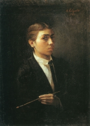 Бобров Виктор Алексеевич (1842-1918) , Автопортрет , 1861 год  , холст, масло