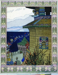 Билибин Иван Яковлевич (1876-1942) , Княгиня на теремной башне , 1902 год  , бумага, акварель