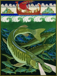 Билибин Иван Яковлевич (1876-1942) , Подводное царство , 1928 год  , бумага на картоне, акварель