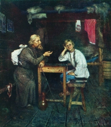 Богданов-Бельский Николай Петрович (1868-1945) , Будущий инок , Частное собрание , 1889 год  , холст, масло