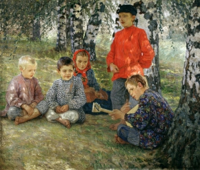 Богданов-Бельский Николай Петрович (1868-1945) , Виртуоз , Государственный музей искусств Грузии  , 1891 год  , холст, масло , 129 х 159 см. 