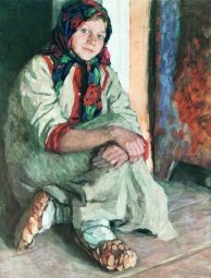 Богданов-Бельский Николай Петрович (1868-1945) , Девочка , Местонахождение неизвестно  , 1920 год  , холст, масло