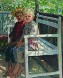Богданов-Бельский Николай Петрович (1868-1945) , Дети , Самарский художественный музей  , 1910 год  , холст, масло