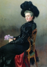 Богданов-Бельский Николай Петрович (1868-1945) , Портрет дамы в кресле , Пермская государственная художественная галерея  , 1900 год  , холст, масло