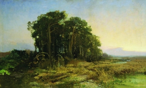 Васильев Фёдор Александрович (1850-1873) , Сосновая роща у болота , 1873 год  , холст, масло