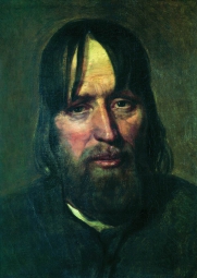 Венецианов Алексей Гаврилович (1780-1847) , Голова крестьянина , холст, масло