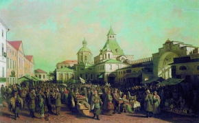 Верещагин Пётр Петрович (1834-1886) , Толкучий рынок в Москве , Государственный Исторический музей  , 1868 год  , холст, масло , 64 х 84 см