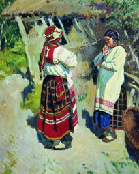 Виноградов Сергей Арсеньевич (1869-1938) , Бабы тульские , 1889 год  , холст, масло