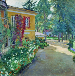 Виноградов Сергей Арсеньевич (1869-1938) , В усадьбе , 1910 год  , холст, масло