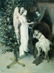 Виноградов Сергей Арсеньевич (1869-1938) , Наташин ангел , 190-е гг год  , холст, масло