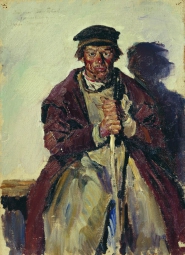 Виноградов Сергей Арсеньевич (1869-1938) , Старик крестьянин , 1916 год  , холст, масло