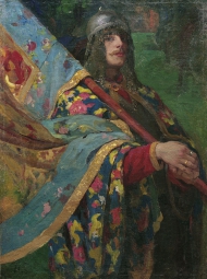 Горюшкин-Сорокопудов Иван Силыч (1873-1954) , Воин со стягом , холст, масло