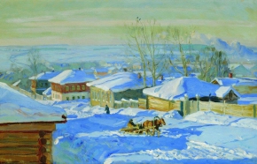 Жуковский Станислав Юлианович (1875-1944) , Зима , Частное собрание , 1915 год  , холст, масло , 42 x 64 см