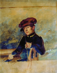 Иванов Александр Андреевич (1806-1858) , Автопортрет , Государственная Третьяковская галерея , 1828 год  , бумага, акварель , 43 x 33 см