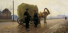 Касаткин Николай Алексеевич (1859-1930) , Перекупка , Государственная Третьяковская галерея , 1889 год  , холст, масло
