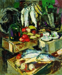 Коровин Константин Алексеевич (1861-1939) , Рыбы , Государственный Русский музей , 1916 год  , холст, масло , 106 х 88 см