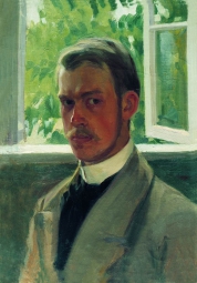 Кустодиев Борис Михайлович (1878-1927) , Автопортрет. (У окна) , Пермская государственная художественная галерея  , 1899 год  , холст, масло , 55 х 37 см