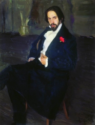 Кустодиев Борис Михайлович (1878-1927) , Портрет художника И.Я. Билибина , Государственный Русский музей , 1901 год  , холст, масло , 142 х 110 см