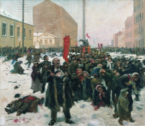 Маковский Владимир Егорович (1846-1920) , 9 января , Центральный музей революции Москва , 1905 год  , холст, масло