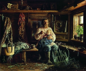Максимов Василий Максимович (1844-1911) , Слепой хозяин , Государственный Русский музей , 1884 год  , холст, масло