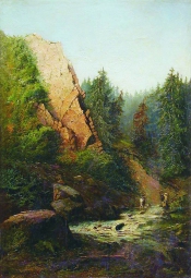 Мещерский Арсений Иванович (1834-1902) , Горная река , Частное собрание , 1871 год  , холст, масло , 90 x 61 см