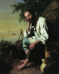 Неврев Николай Васильевич (1830-1904) , Дед Василий , Сумский художественный музей , 1858 год  , холст, масло