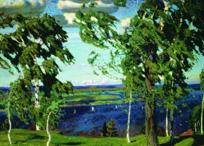 Рылов Аркадий Александрович (1870-1939) , Зелёный шум , Государственная Третьяковская галерея , 1904 год  , холст, масло , 80 x 107 см