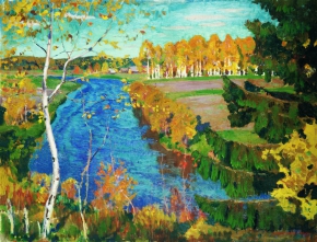 Рылов Аркадий Александрович (1870-1939) , Осень на реке Тосне , Государственный Русский музей , 1920 год  , холст, масло , 71 x 98 см