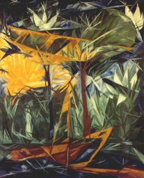 Гончарова Наталья Сергеевна (1881–1962) , Желтый и зеленый лес , 1913 год  , холст, масло