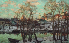Горбатов Константин Иванович (1876-1945)  , Городской пейзаж , Частное собрание , 1915 год  , холст, масло