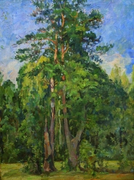 Лентулов Аристарх Васильевич (1882-1943) , Деревья , 1940 год  , холст, масло