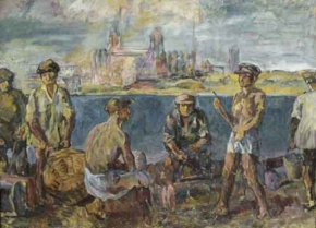 Лентулов Аристарх Васильевич (1882-1943) , Строители комбината , 1931 год 