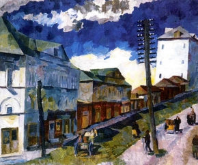 Лентулов Аристарх Васильевич (1882-1943) , Улица в Сергиевом Посаде , 1922 год 