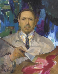 Малявин Филипп Андреевич (1869-1940) , Автопортрет , 1927 год  , холст, масло