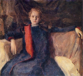 Машков Илья Иванович (1881-1944) , Портрет девочки , 1904 год  , холст, масло , 100 х 112 см