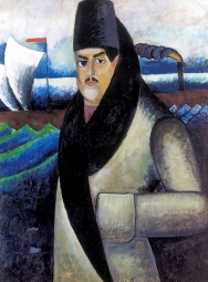 Машков Илья Иванович (1881-1944) , Автопортрет , Государственная Третьяковская галерея , 1911 год  , холст, масло , 137 x 107 см