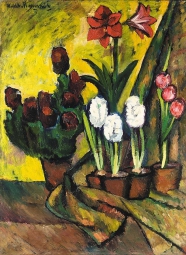 Машков Илья Иванович (1881-1944) , Натюрморт с цветами , 1912 год  , холст, масло