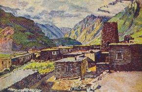 Машков Илья Иванович (1881-1944) , Грузия. Казбек. Вид на Дарьяльское ущелье , 1920 год  , холст, масло