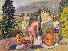 Машков Илья Иванович (1881-1944) , Солнечные ванны в Крыму , 1920 год  , холст, масло